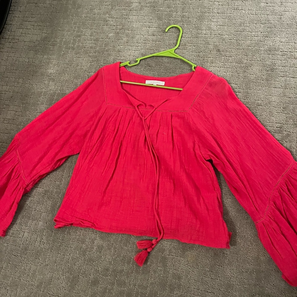 pink flowy top size small